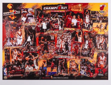 2006 Miami Heat NBA Champions Commemorative Poster