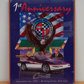 1995 National Corvette Museum 1st Anniversary Poster