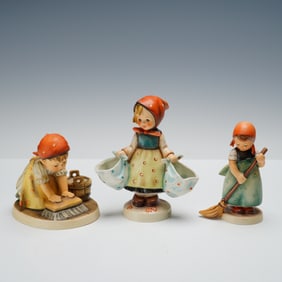 3pc Goebel Hummel Figurines, Cleaning Day