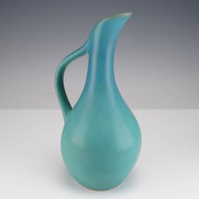 Van Briggle Pottery Turquoise Pitcher, Colorado Springs