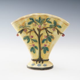 Weller Pottery Apple Tree Fan Vase