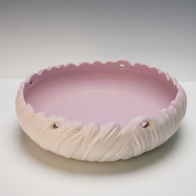 Weller Pottery Hobart Pink Bowl