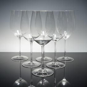 6pc Riedel Crystal Bordeaux Wine Glasses