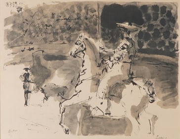 After Pablo Picasso (Spanish, 1881-1973) Lithograph on Paper, Signed