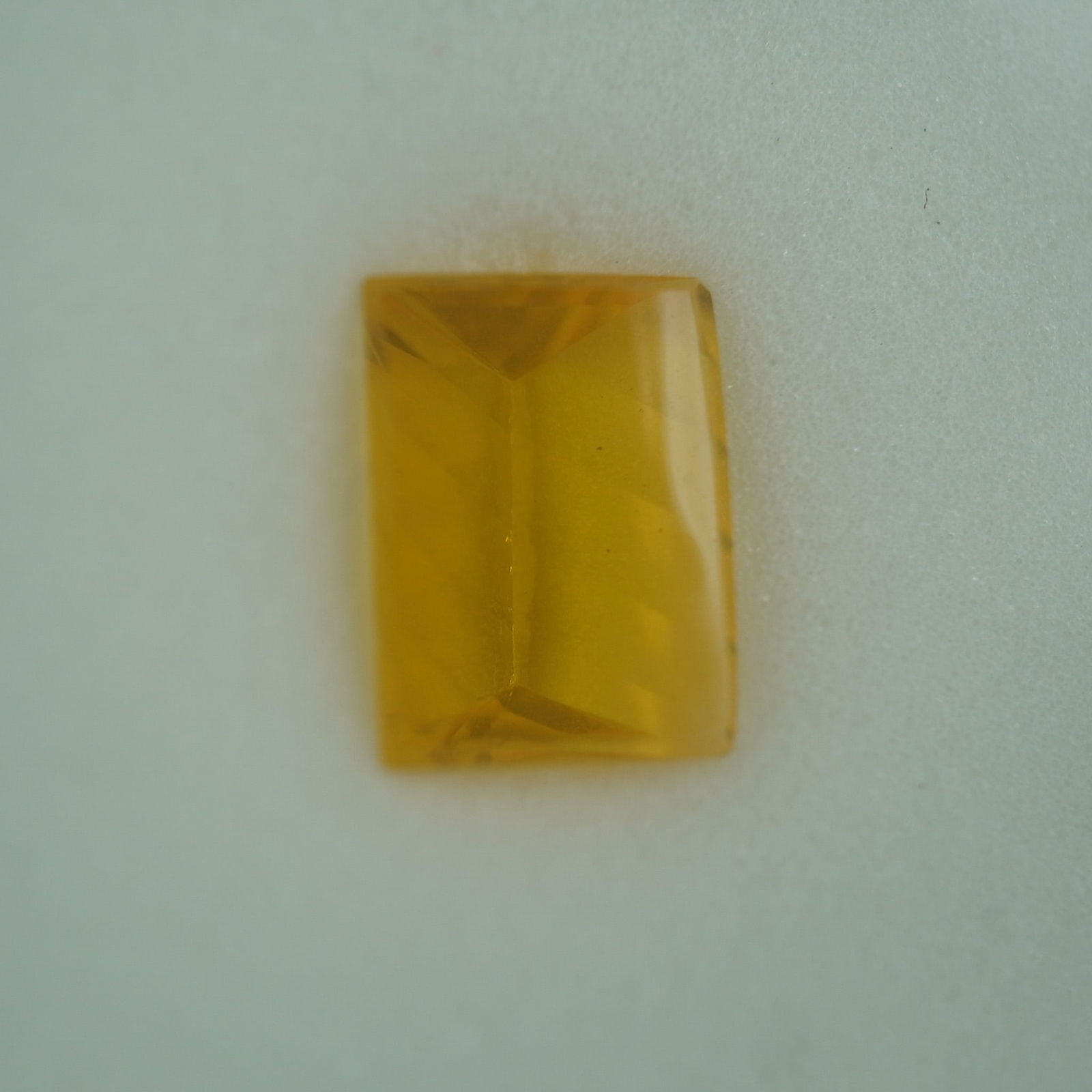 1.65 CT Brazilian Fire Opal Rectangle Cut Gemstone (1 of 2)