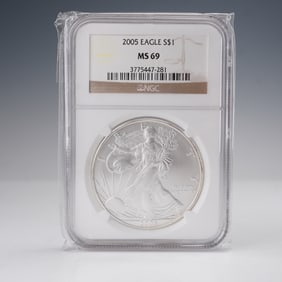 2005 American Silver Eagle Dollar NGC Graded MS69