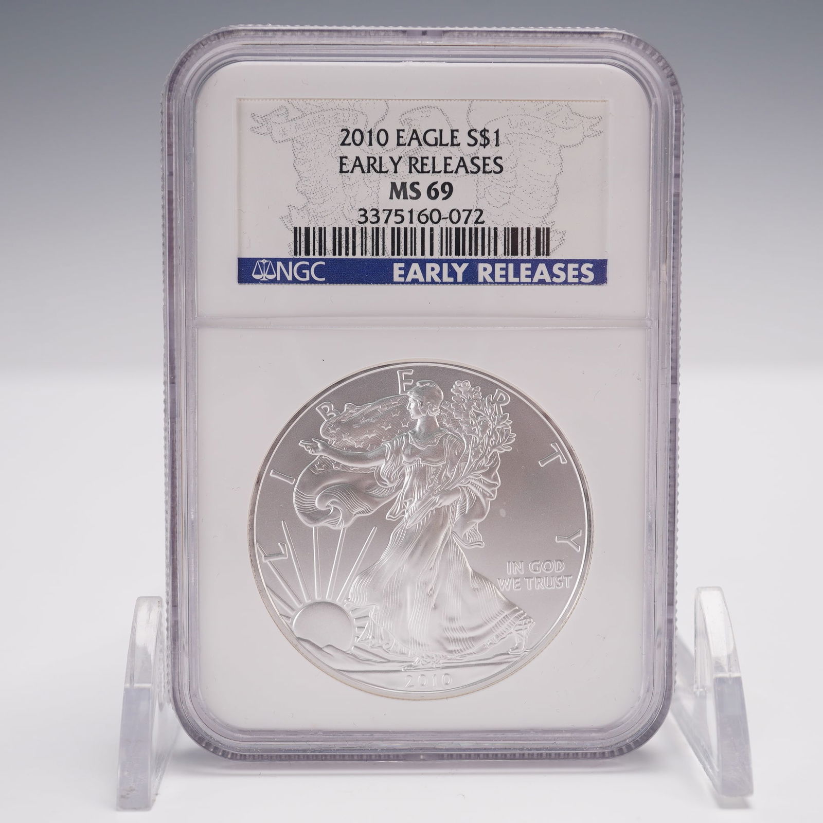 2010 Silver American Eagle 1 Dollar NGC Graded MS69 Early Releases (1 of 3)