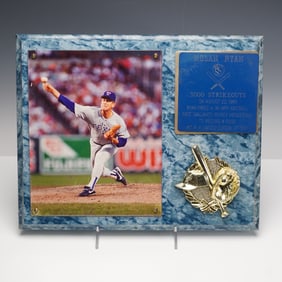 Nolan Ryan 5000 Strikeouts Commemorative Plaque