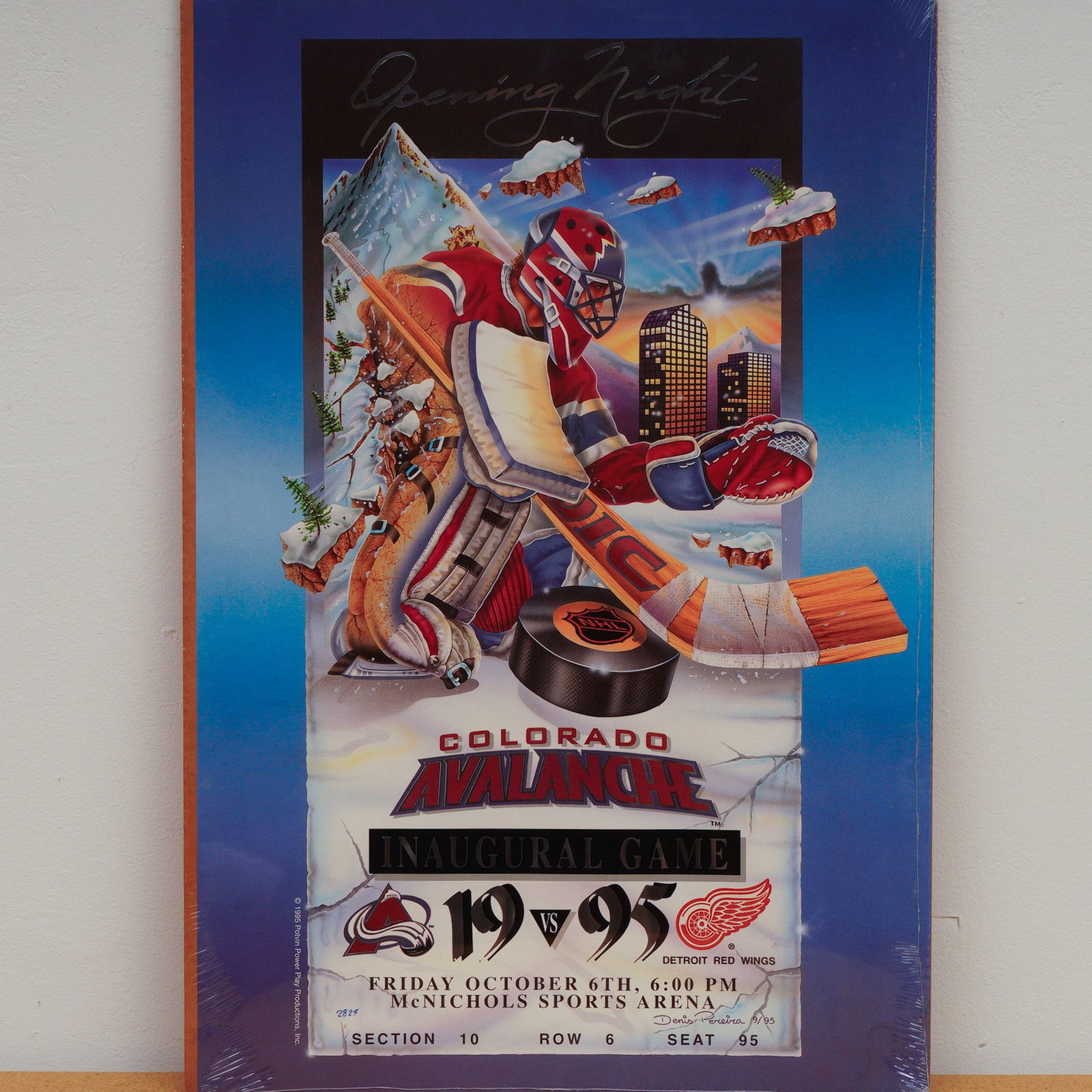 1995 Colorado Avalanche Inaugural Game Poster (1 of 6)