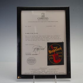 Original Beatles Embroidered Badge with COA