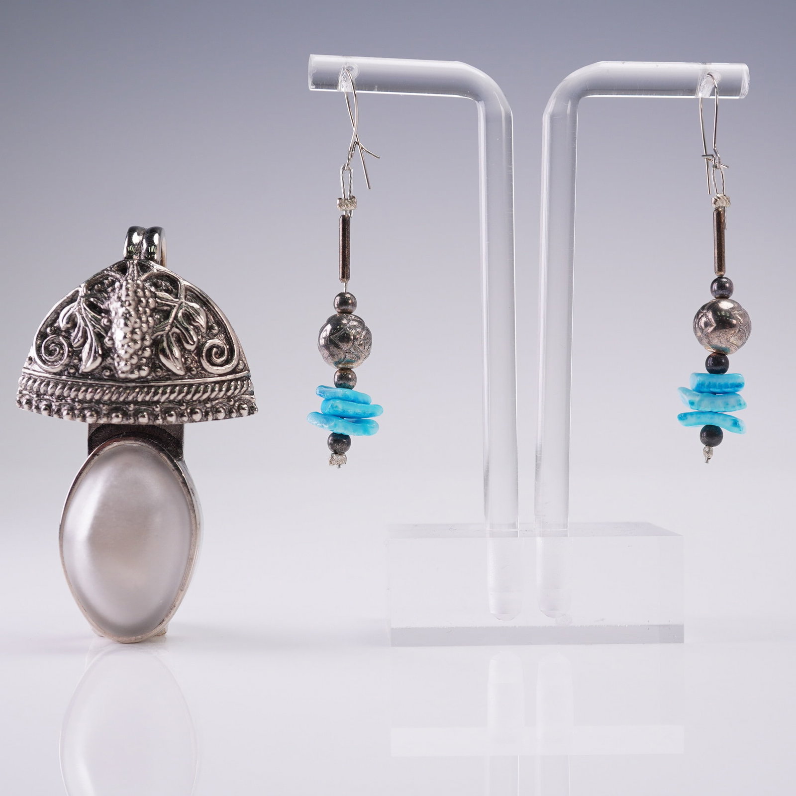 Earrings and Pendant Lot Turquoise Dangles Rebecca Collins Style (1 of 7)