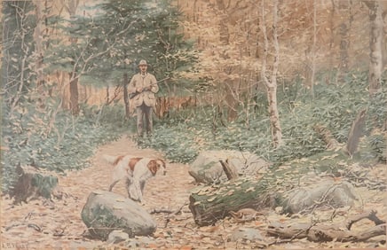 Arthur Burdett Frost (1851-1928) Chromolithograph, Autumn Grouse Shooting