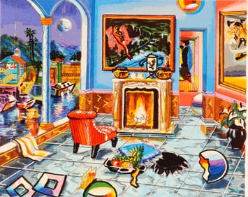 Alexander Astahov, Serigraph on Paper, Study Room, Signed & Numbered