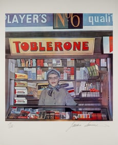 Sandra Lawrence, Lithograph on Paper, Lady Leicester Square, Signed