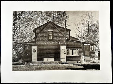 John Baeder (1938), Screenprint, House With Trailer, Signed