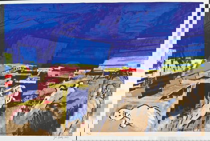 John Hultberg (American 1922-2005) Serigraph Actors, signed