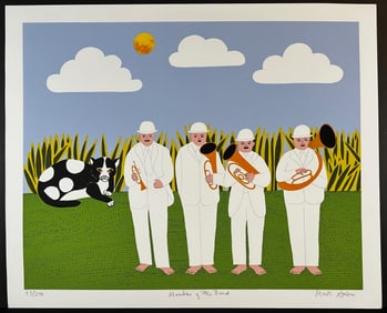 Mark Sabin (1936) Signed Screenprint, Members Band