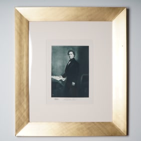Franklin Pierce 1901 Presidential Portrait Engraving on Paper w/ COA