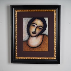 Issa Shojaei, Framed Giclee on Canvas, Ella, Signed