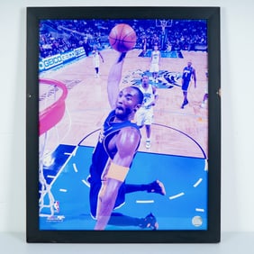 Kobe Bryant Slam Dunk Color Photograph Print w/ NBA Authentication Hologram