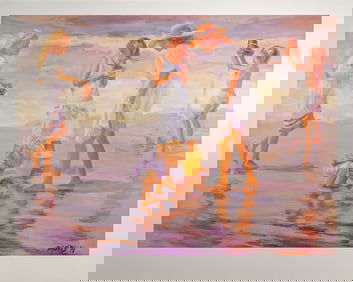 Lucelle Raad, Poster Print on Paper, Beach Children Scene