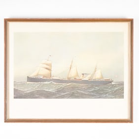 Danish Transatlantic Liner, S/S Island, Print