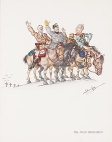 After Arthur Szyk, Political Cartoon Print, The Four Horsemen