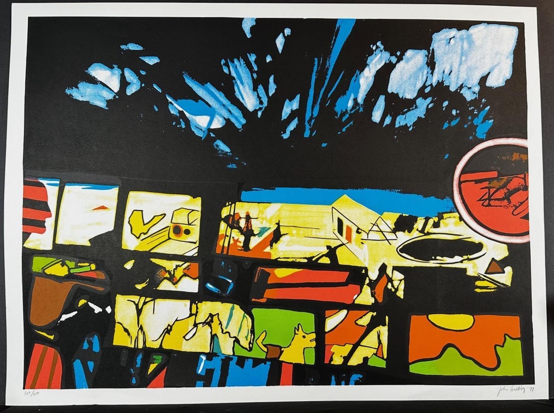 John Hultberg (1922-2005) Signed Serigraph, Fragments: Serigraph titled Fragments of A Dream Signed lower right numbered 127/200. Year 1977 Sight size 30" x 26"