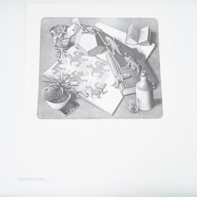M.C. Escher, Surrealist Lithograph on Paper, Reptiles