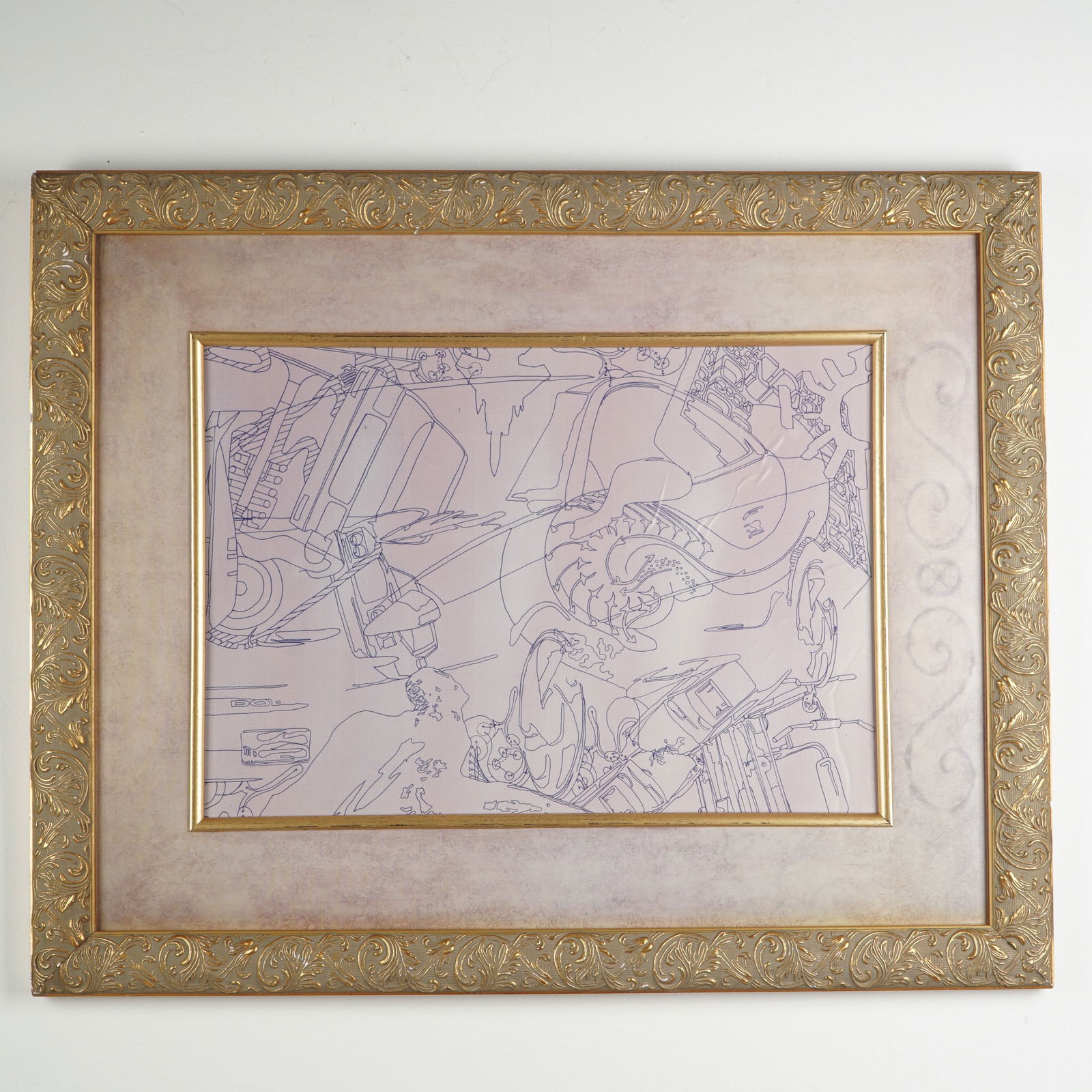 Lisa Ruyter (Attr.) Contemporary Art Preparatory Printed Drawing on Board (1 of 4)