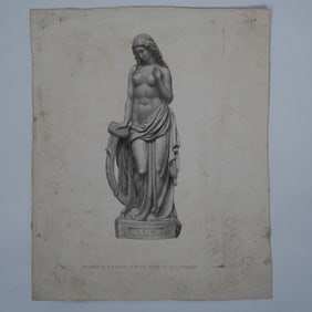 Engraving, Erin by T.W. Knight, After W.J. O'Doherty Statue