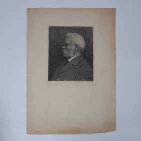 Thomas Johnson Engraving, Gentleman in Profile