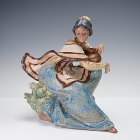 Lladro Gres Porcelain Figurine, Andean Country Girl 01012175