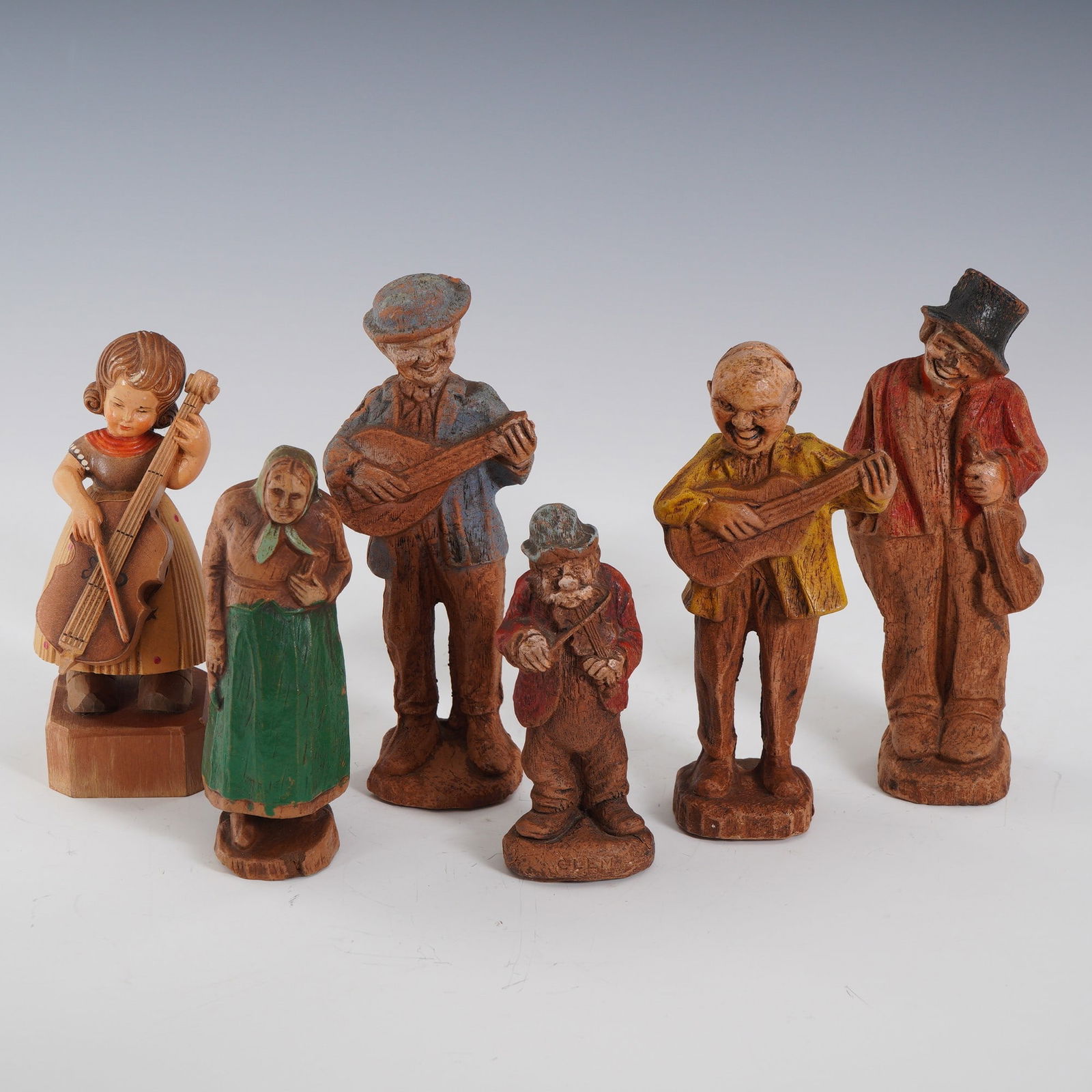 6pc Anri & Syroco Folk Art Wooden Musician Figurines (1 of 5)