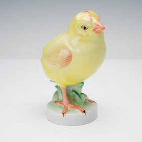 Herend Porcelain Baby Bird Figurine, Chicken