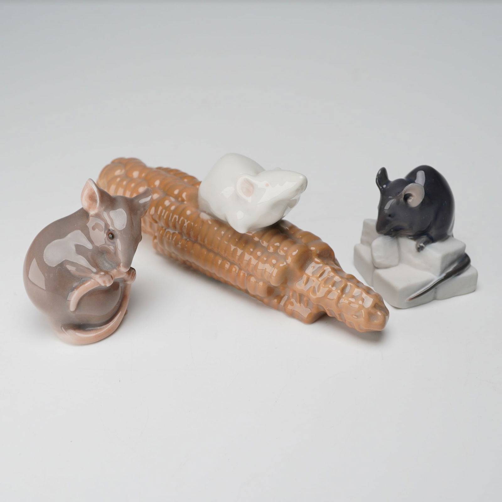 3pc Bing and Grondahl and Royal Copenhagen Mouse Figurines (1 of 4)