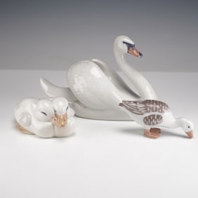 3pc Royal Copenhagen and Bing and Grondahl Porcelain Bird Figurines