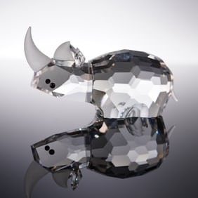Swarovski Crystal Figurine, Rhino
