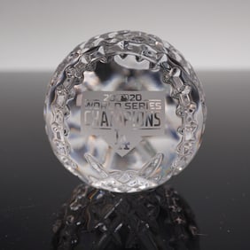 Waterford Crystal 2020 World Series Champions Baseball Paperweight