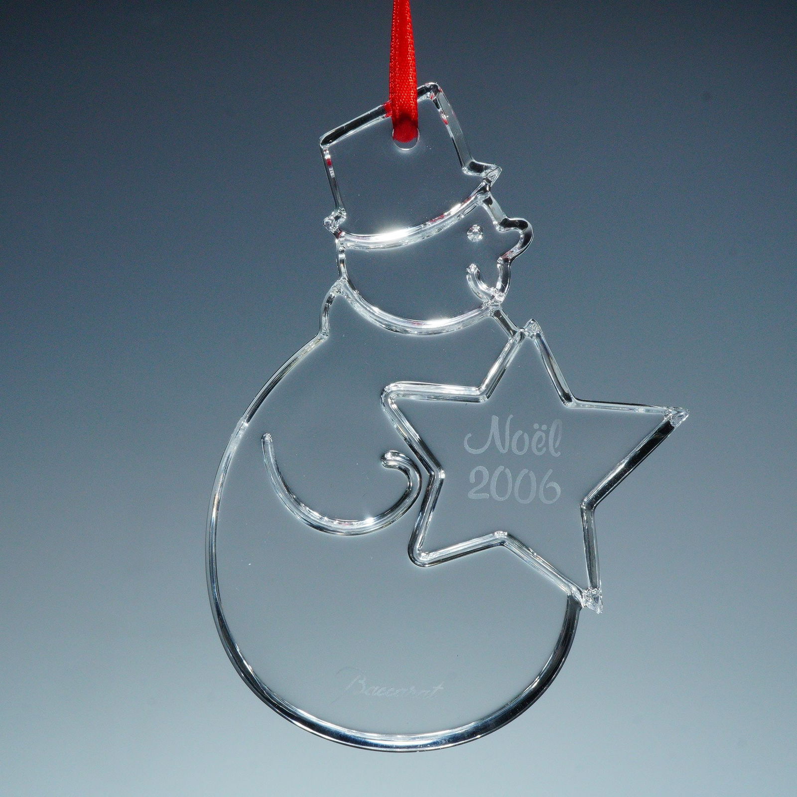 Baccarat Crystal Annual Ornament, Snowman 2006 (1 of 3)