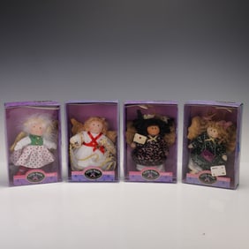 4pc Kurt S. Adler Little Souls Cloth Ornaments, Angels