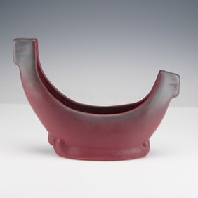 Van Briggle Pottery Mulberry Vase, Gondola Boat