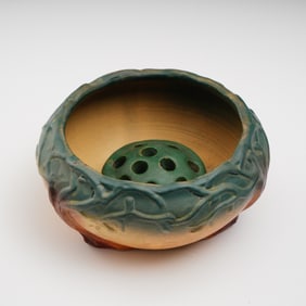 Art Pottery Bowl with Flower Frog