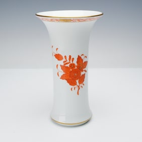 Herend Porcelain Vase, Apponyi Orange