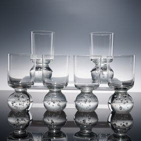 6pc Cocktail Glasses with Controlled Bubble Base