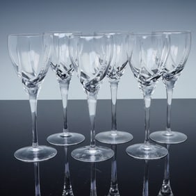 6pc Lenox Wine Glasses, Sea Swirl