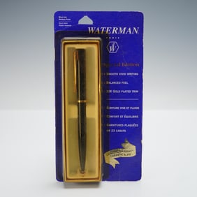 Waterman Paris Medium Point Pen Black Ink Special Edition, Black Body