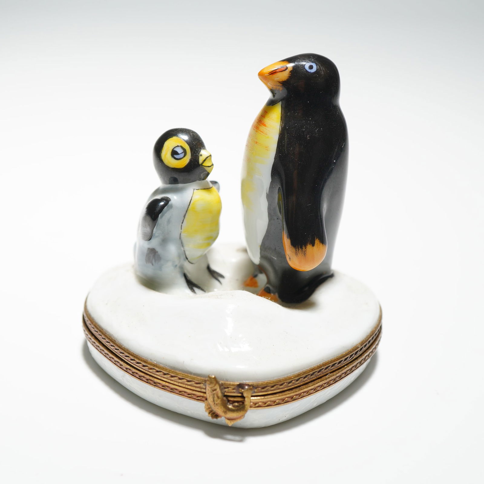 Limoges Porcelain Penguin and Chick Keepsake Box (1 of 4)