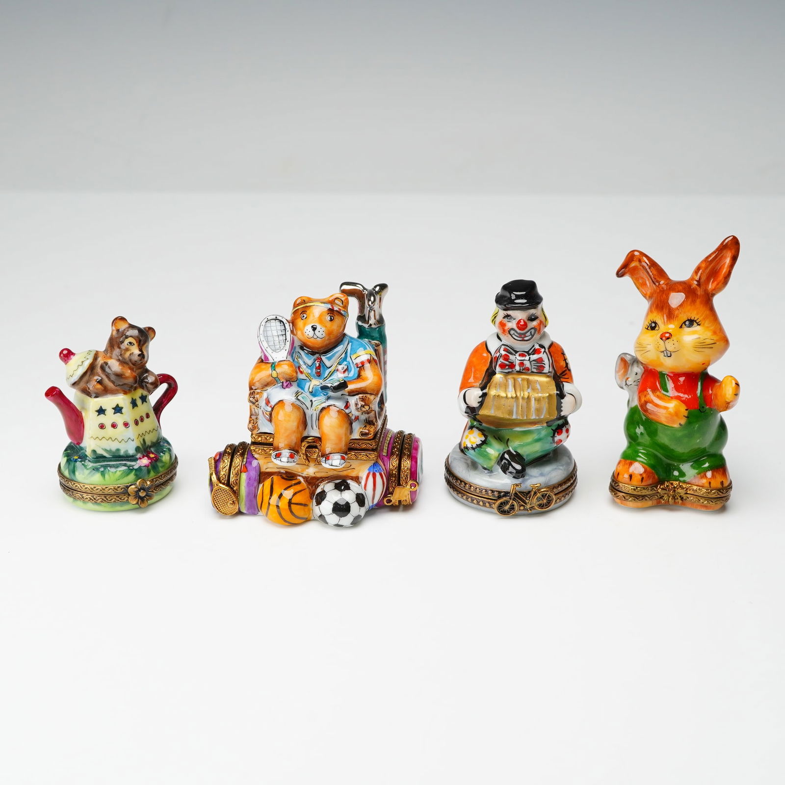 4pc La Gloriette and More Limoges Porcelain Treasure Boxes (1 of 5)