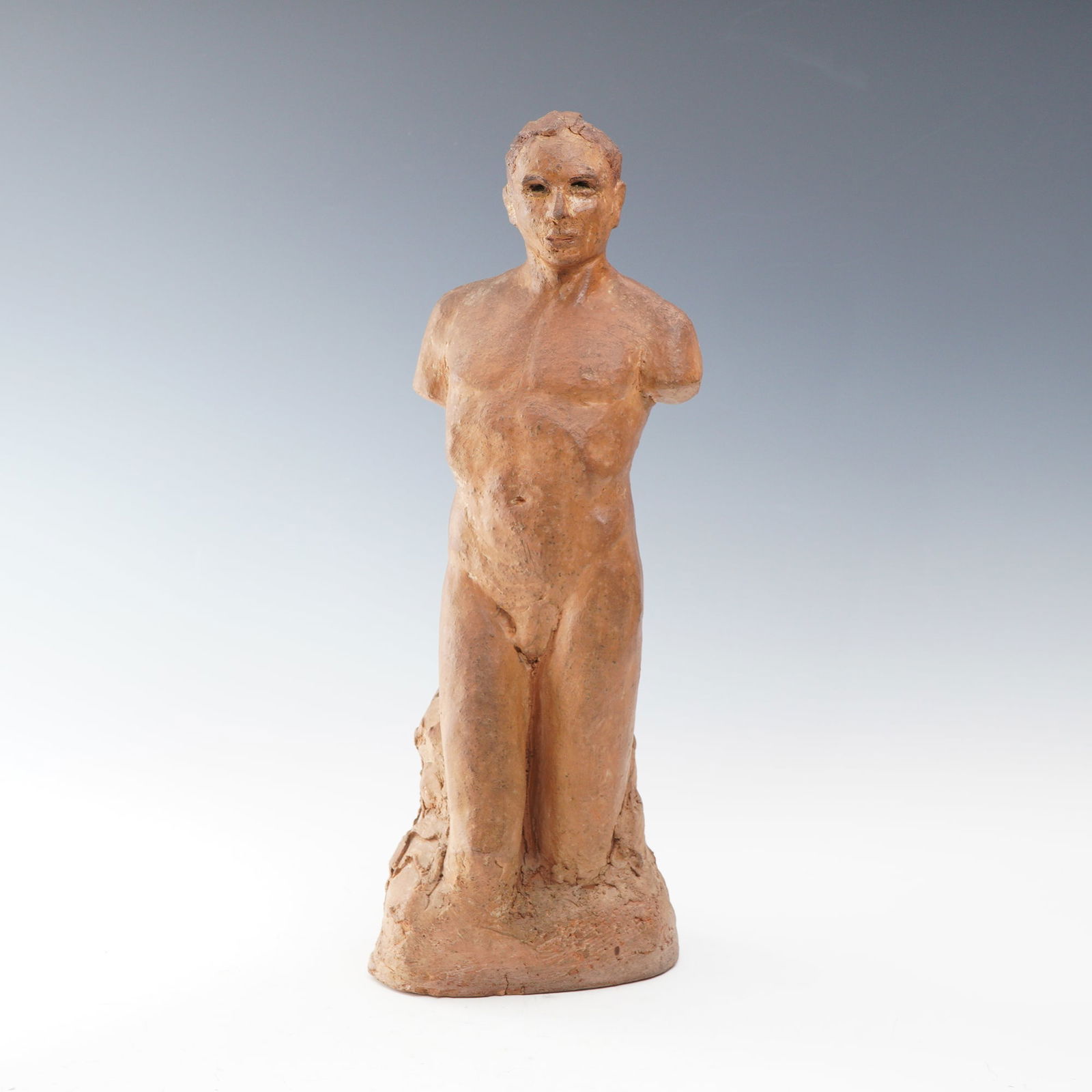 Original Terracotta Male Nude Sculpture (1 of 6)